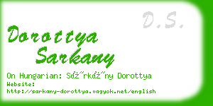 dorottya sarkany business card